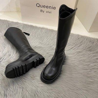 China HLS545 Fashion Trend New Knight Style Casual High Boots Shoes Women Boots Korean Thick Bottom Soft Boots Knee High High Boots for sale