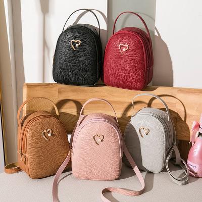 China 2020 Small good qulity PU heart decor backpack women kids leather backpacks durable FLB041 for sale