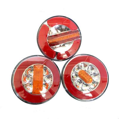 China ABS 24v 12v led rear lamp combination tail light 3 in one for truck lights market for sale