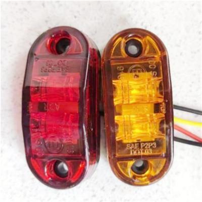 China ABS 12v 24v led amber warning light truck side park lamp led id reverse tail warning lights with turn signal for sale