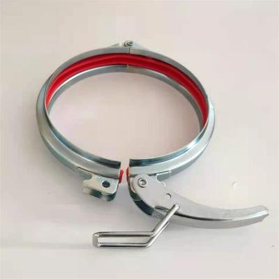 China Build Area Quick Release Duct Clamp Pull Ring With Lever Mechanism For Modular Duct for sale