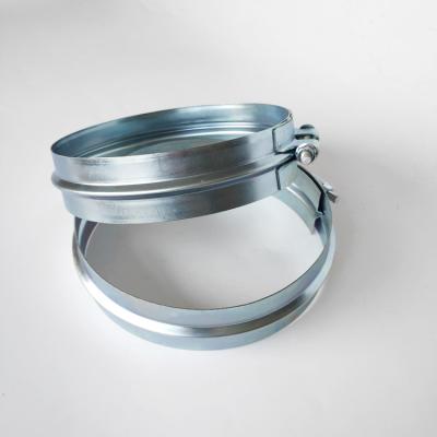 China Construction Area 80-650mm Galvanized Whole Circle Pipe Clamp Adjustable Wide Pull Ring For Quick To Connect Pipeline for sale