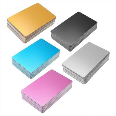 China Industry Wholesale Laser Cutting Service Metal Stamping Parts Anodized Aluminum Blank Business Cards for sale