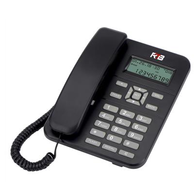 China Custom Wholesale Land Line Phone LCD Display Caller ID Rope Desktop Landline Phone With Speakerphone for sale