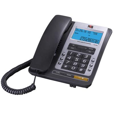 China Custom Wholesale Land Line Phone LCD Display Caller ID Rope Desktop Landline Phone With Speakerphone for sale