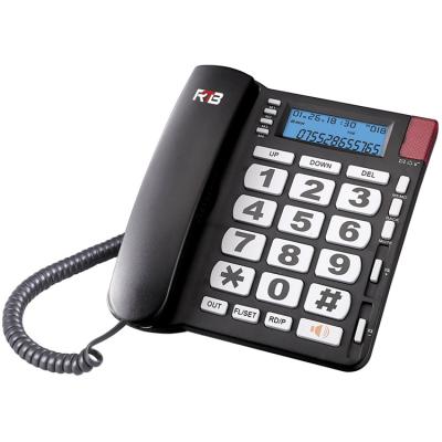 China LCD Display High Quality Modern Caller ID Phone Fixed Landline Speed ​​Dial Wired Big Phone Button Phone for sale