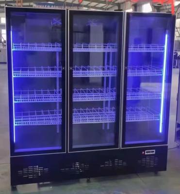 China Air Cooled Glass Door Vertical Upright Drink Beer Wine Refrigerator Cabinet Chiller for sale