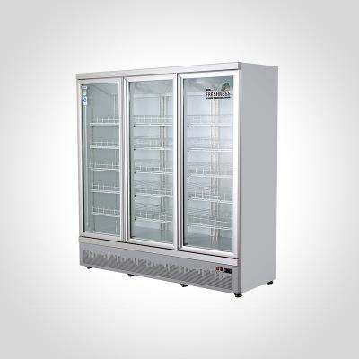 China Beverage Refrigerator with Double-Temperature Air-Cooled Glass Door and Painting Steel for sale