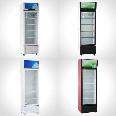 China Vertical Glass Door Beverage Cooler Refrigerator Showcase with Digital Thermostat for sale