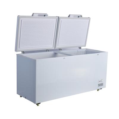 China Commercial Chest Freezer with Horizontal Double Doors and Customized Dimensions for sale