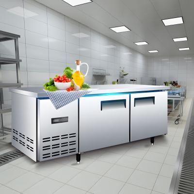 China Hotel Restaurant Kitchen Multi-climate Undercounter Refrigerator Freezer with 2 Doors for sale