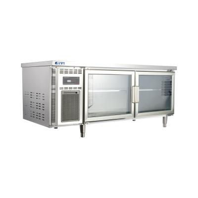 China Stainless Steel Glass Door Workbench Refrigerator for Chilling 1200-1800 * 600-800 * 800mm for sale