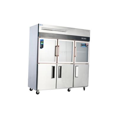 China 220V-240V  Above Foam Layer Stainless Steel Reach-In Refrigerator For Commercial Kitchen for sale