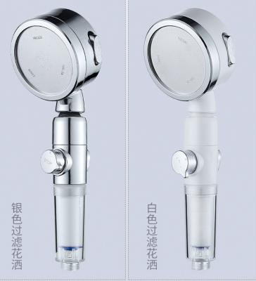 China No Turnout Bathroom Shower Set Hand Held Shower Head With OFF Key Filter Mineral Stone Shower for sale