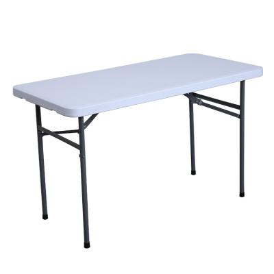 China Hotsale 4ft Modern Rectangle Plastic Folding Table Outdoor Garden Furniture for sale