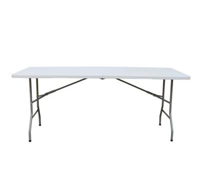 China Portable Outdoor Garden Furniture 180cm Picnic Folding Table Easy Carrying White Rectangular for sale