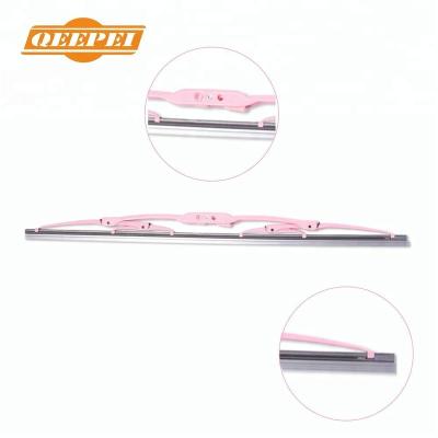 China With two wiper blade rubbers QEEPEI M809 wholesale factory universal metal pink double windscreen wiper blade for sale