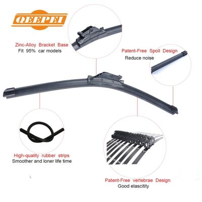 China POM Black Universal Universal Multi-functional Soft Car Windshield Hybrid Car Wiper Blade for sale