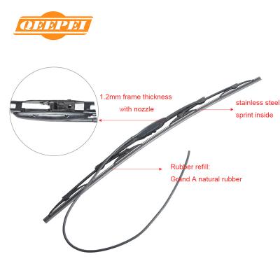 China High quality Magical Windshield Metal Frame Wiper Blade With Spray Nozzle Wiper for sale