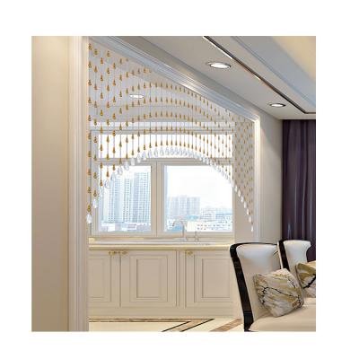 China Home Frame Installation External Door Beads Curtains Glass Beaded Curtains Arch Beaded Curtain for sale