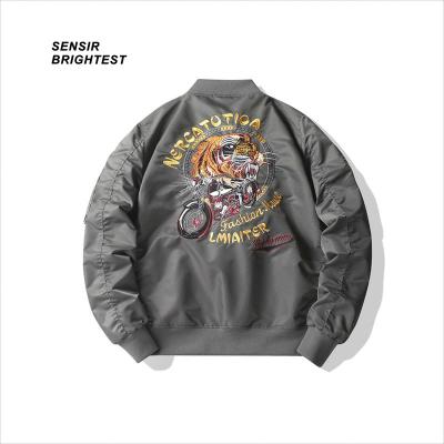 China Spring and Autumn New Air Force Ma Sensir Bomber Jacket 1 Tiger Boutique Embroidered Jacket Men Big Bomber Jacket Men for sale