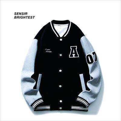 China Sensir Spring and Autumn Brightest Letterman School Team Varsity Jacket Spring and Autumn Brightest Letterman School Team Sports 4XL Uniform Loose Jackets Coat Men for sale