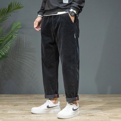 China SENSIR Flat Men's Autumn Winter New Corduroy Casual Pants Pants Men's Hip Hop Big Dad Loose Straight Pants for sale