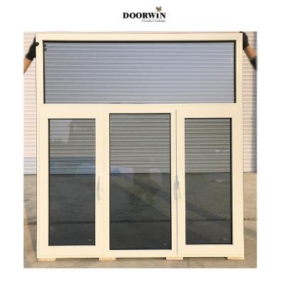 China High Tech Low E Magnetic White Thermal Break Simple Design Window Doorwin Aluminum Screen Curtain Triple Glazed Window for sale