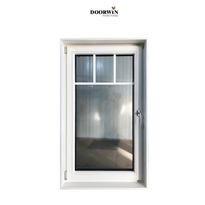 China Magnetic Top Grade White Color Aluminum Screen Frame Fixed Glass With Low E Casement Window Tilt&Turn Coating Window With NFRC Standard for sale