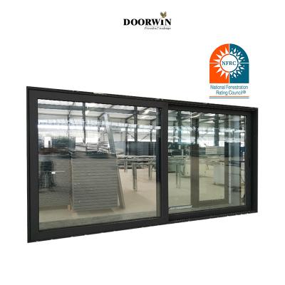 China Doorwin door manufacturers heat insulation 96 x 80 exterior glass sliding patio doors Lowes price double sliding glass door for sale