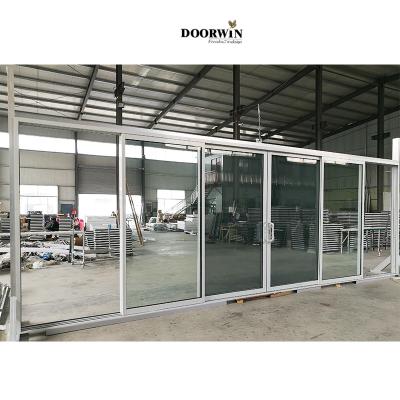 China Thermal Insulation Double Glazed Bullet Proof 3 Panel 10 Foot Slide Sliding Doors Patio Door Multi Glass Price Exterior Security for sale