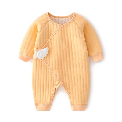 China Cozy Baby Clothes 0-6 Months Long Sleeve Cotton Romper Newborn Boneless Baby Bodysuit Sleepwear for sale