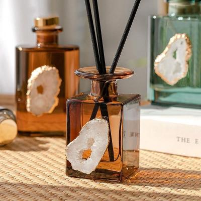 China Home Office Hotel Bedroom Customization Wholesale Exclusive Luxury Bathroom Essential Oil Amber Brown Glass Aroma Diffuser with Spar Fragrance Oil for sale