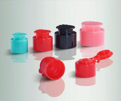 China Non Flip 20mm 24mm 28mm Sports Spill Drink Water Bottle Custom Cosmetic Bottle Cap Plastic Lid for sale