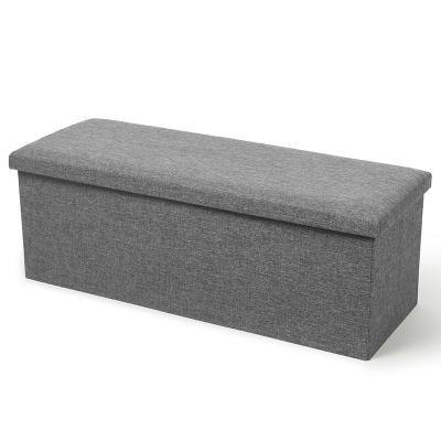 China Polyester Foldable Storage Long Ottoman Modern Hot Selling Folding Stools And Ottoman Bench Ottoman for sale