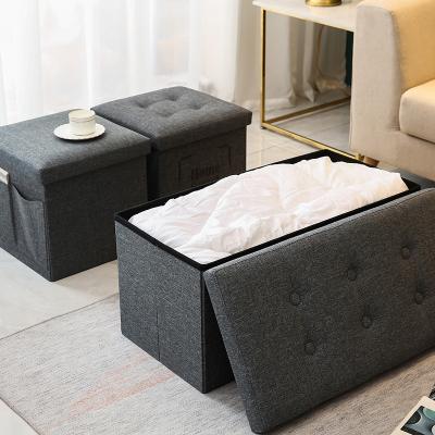 China Wholesale Collapsible Foldable Storage Ottoman Lounger Pedal Ottoman Stools Bench for sale