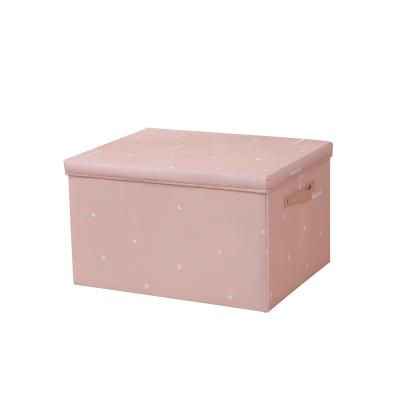 China Viable Luxury Fabric Storage Box PP Foldable Plastic Shoe Box Organizer Living Box for sale