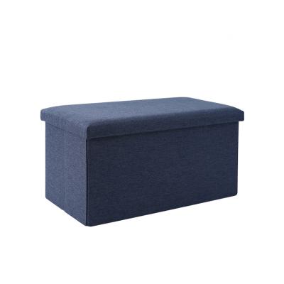 China RTS Collapsible Fabric Folding Ottoman Storage Sneak Foldable Ottoman Bench Ottoman Bed for sale