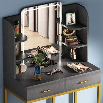 China (Other)Adjustable Makeup Dressing Table with Lights and Mirror Makeup Mirror Bedroom Furniture for sale