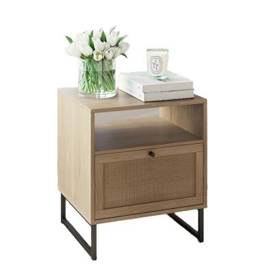 China Modern Wooden Home Furniture Nightstand Cabinet Bedside Furniture Bedroom Room Supply Popular Living Manufacturer 50-60 Days Customized for sale