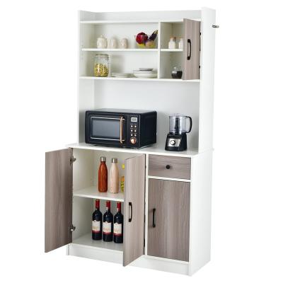 China Modern and Simple Italian White Minimalist Wooden Tall Dining Room Cabinet Wine Cabinet Side Cabinet with Drawer for sale