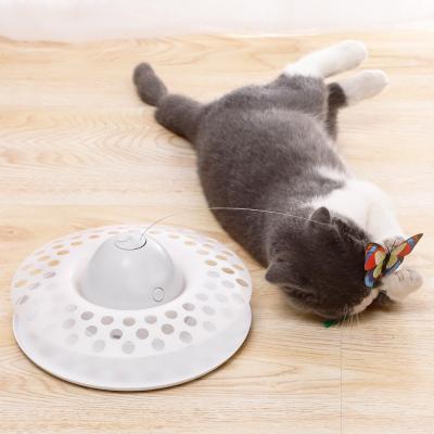 China New Viable Electric Cat Toys Products Automatic Cat Butterfly Flight Pet Electric Puzzle for sale