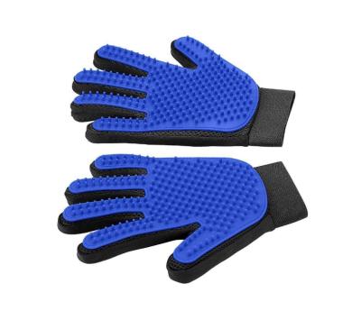 China Large Brush Five Finger Viable Grooming Update Version Bath Massage Glove for Cat and Dog for sale