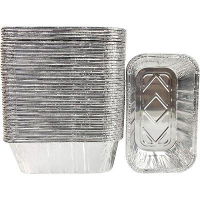 China 1lb Aluminum Foil Mini Loaf Pans With Lids Small Tin Foil Bread Pan for sale