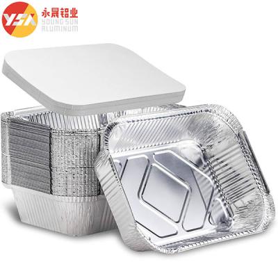 China 190ml Disposable Aluminum Cookware Aluminium Disposable Tray Foil Pan Lids for sale