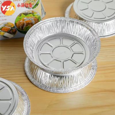 China Round Foil Pans with Lids Freezer & Oven Safe Baking Cooking Roasting One - Time for sale