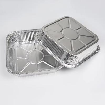 China Large Supply Takeaway Food Packaging Container Aluminum Foil Pan Food Storage for sale