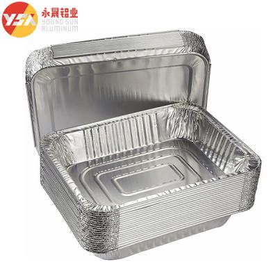 China 10 20 50 PCS Food Grade Disposable Small Aluminum Foil Food Containers With Lids for sale