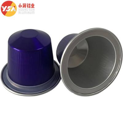 China 37mm Empty Disposable Aluminum Coffee Capsule With Foil Lids for sale