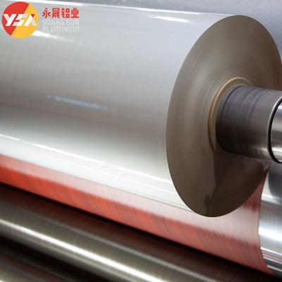 China AL+PET+PVC Wood Grain Insulation Aluminium Polyester  Laminating Film for sale